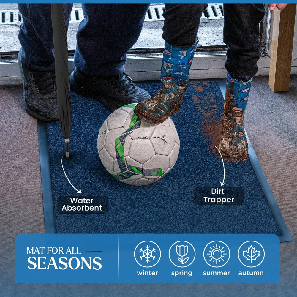 Door Mat Heavy Duty Barrier Rubber Entrance Non-Slip Floor Rugs Kitchen Runner