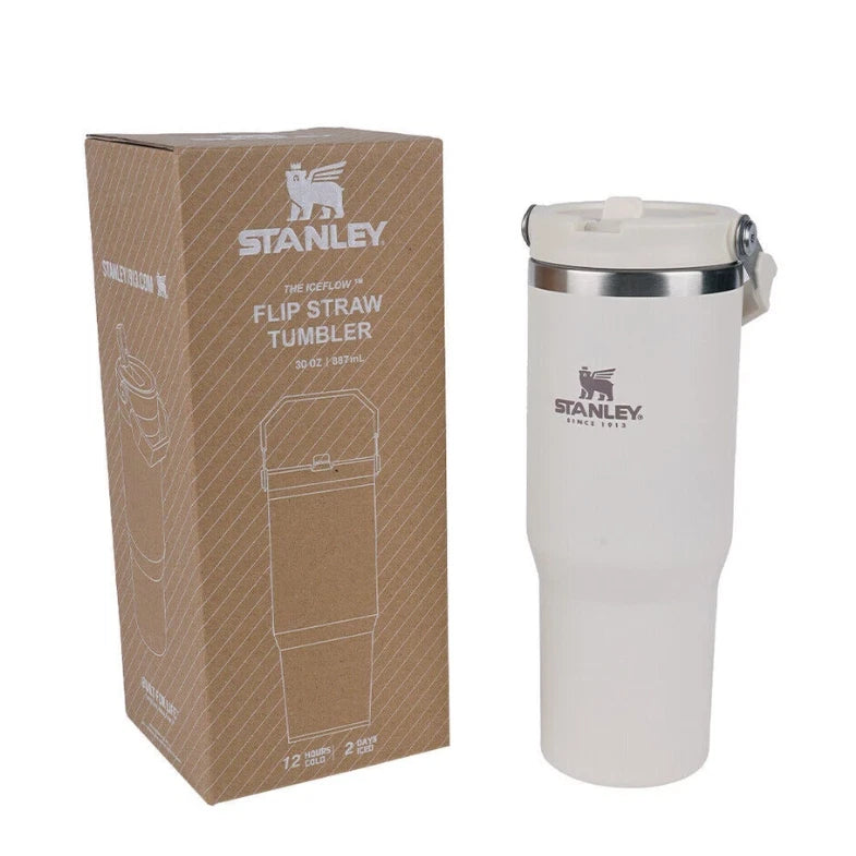 40 OZ Stainless Steel Water Bottle Travel Tumbler Cup With Straw Lid Insulated