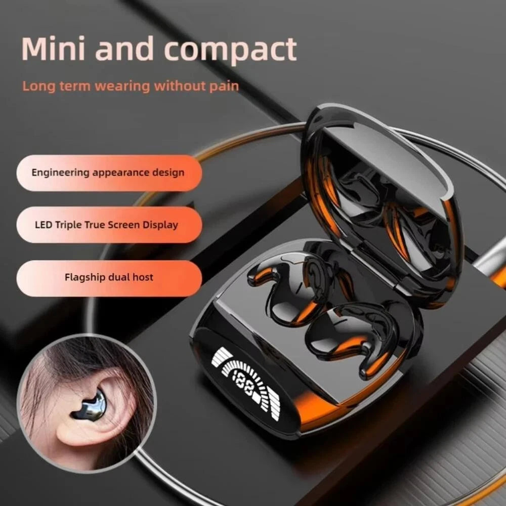 Wireless Bluetooth Earbuds Invisible Sleep Earphones Noise Cancelling TWS