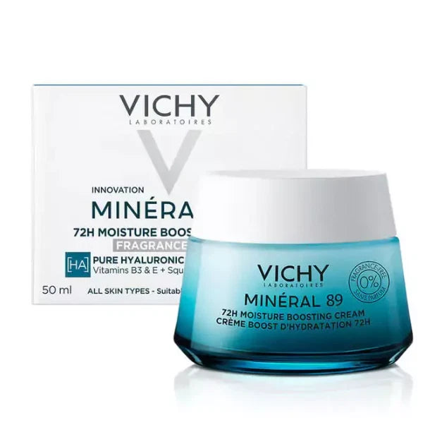Vichy Mineral 89 72H Moisture Boosting Cream Fragnance Free- 50ml Brand New