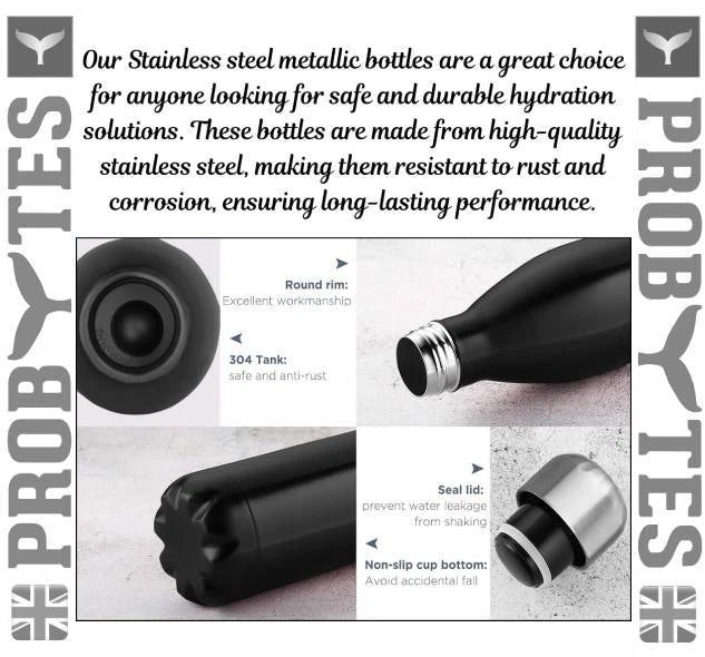 Stainless Steel Water Bottle Double Wall Vacuum Insulated Thermal Flask Sports