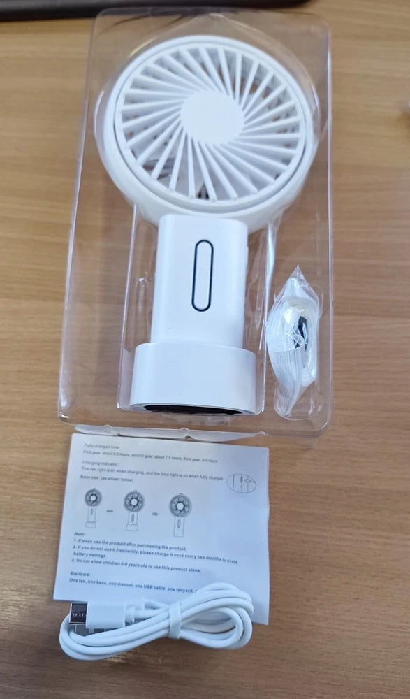 Mini Handheld Fan Portable Folding Desk Cooler Cooling USB Rechargeable 148g