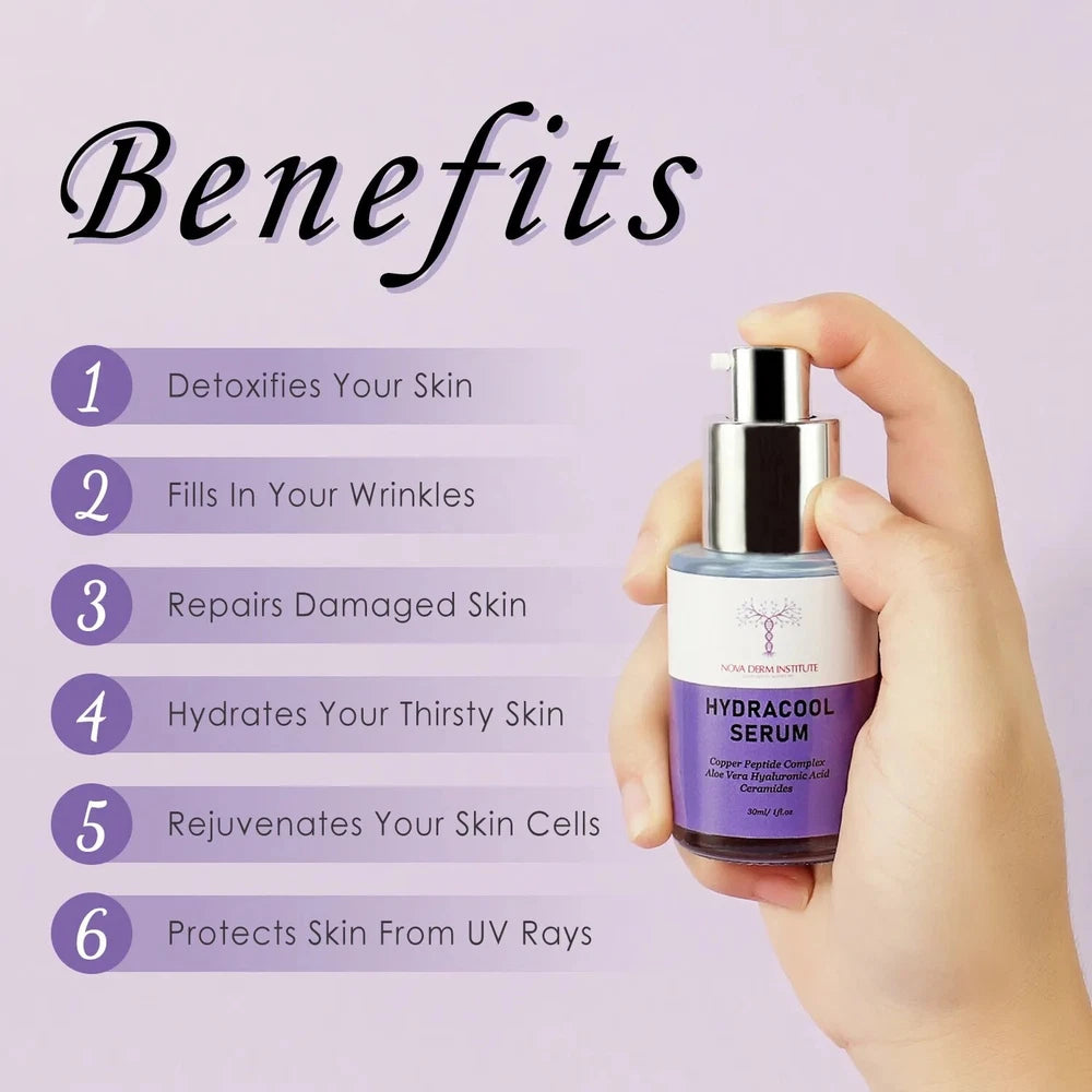 HydraCool Serum Face Lift Serum Hydrating with Peptides , 20% Hyaluronic Acid