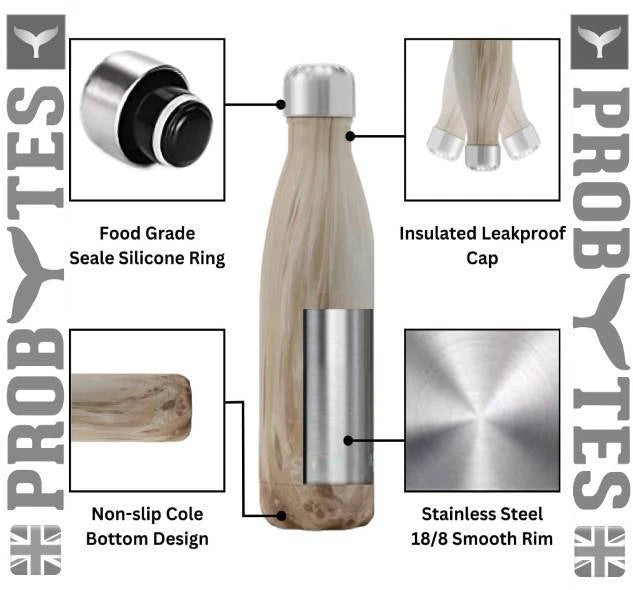 Stainless Steel Water Bottle Double Walled Vacuum Insulated Thermal Flask Sports