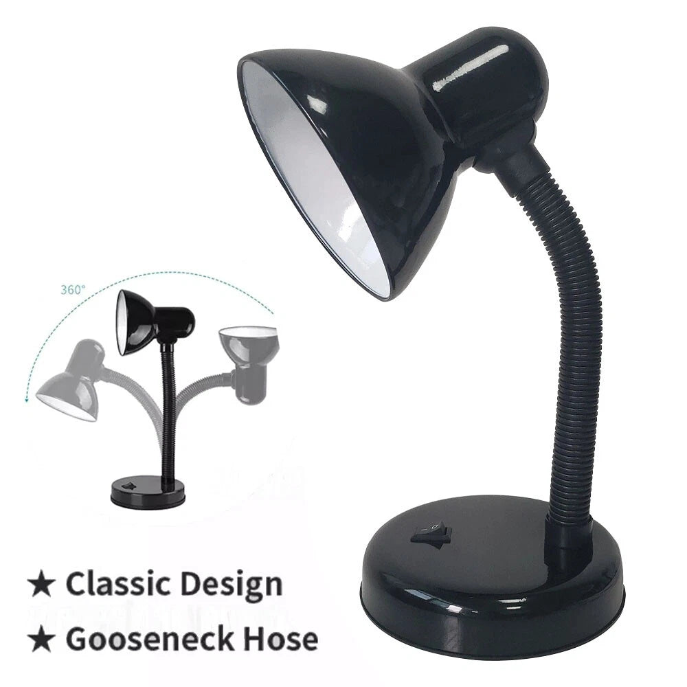LED Desk Lamp Flexible Neck Table Reading Light With Bulb Home Office Study Work