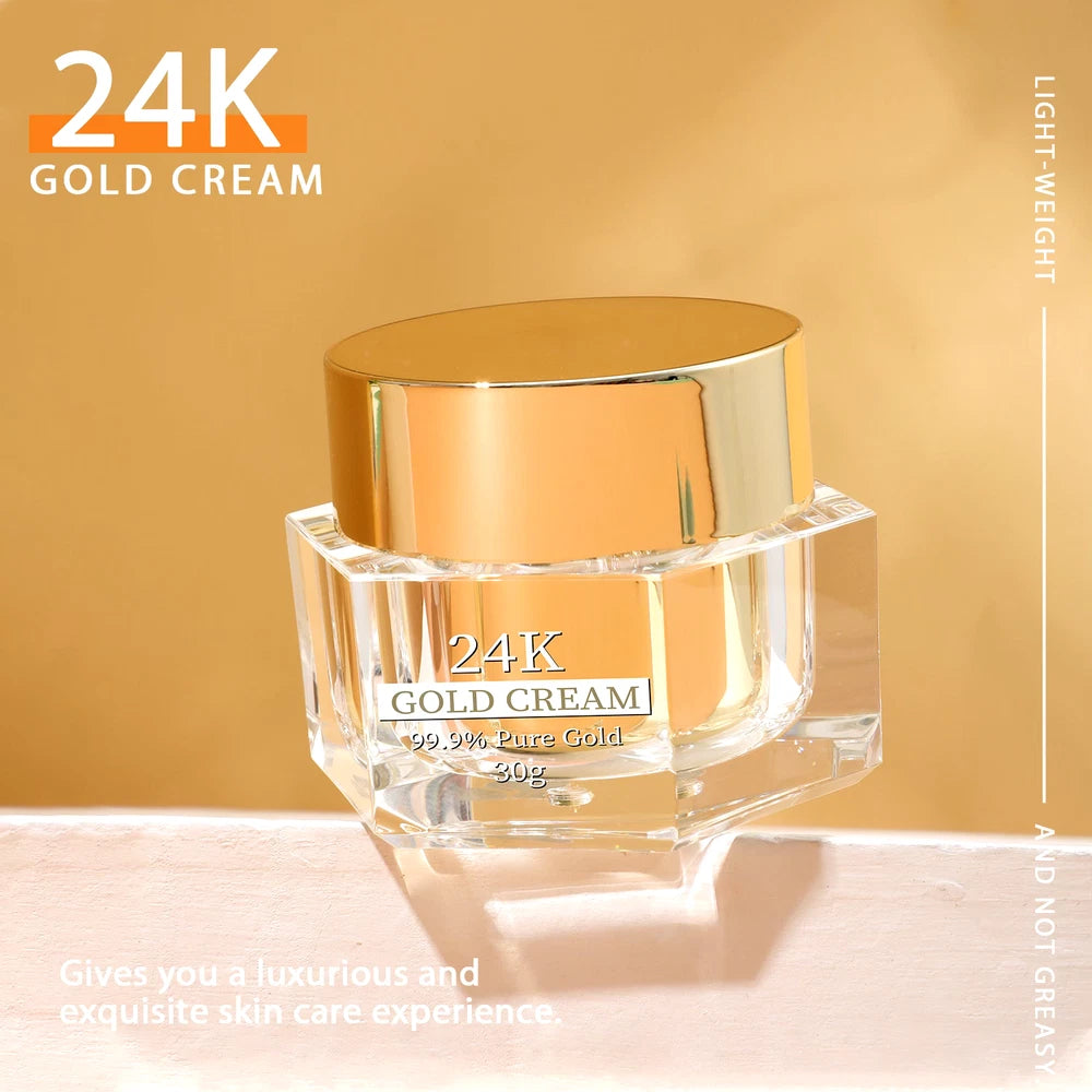 24K GOLD CREAM WRINKLE REPAIR ANTI AGING TIGHTENS & INCREASE  SKIN ELASTICITY