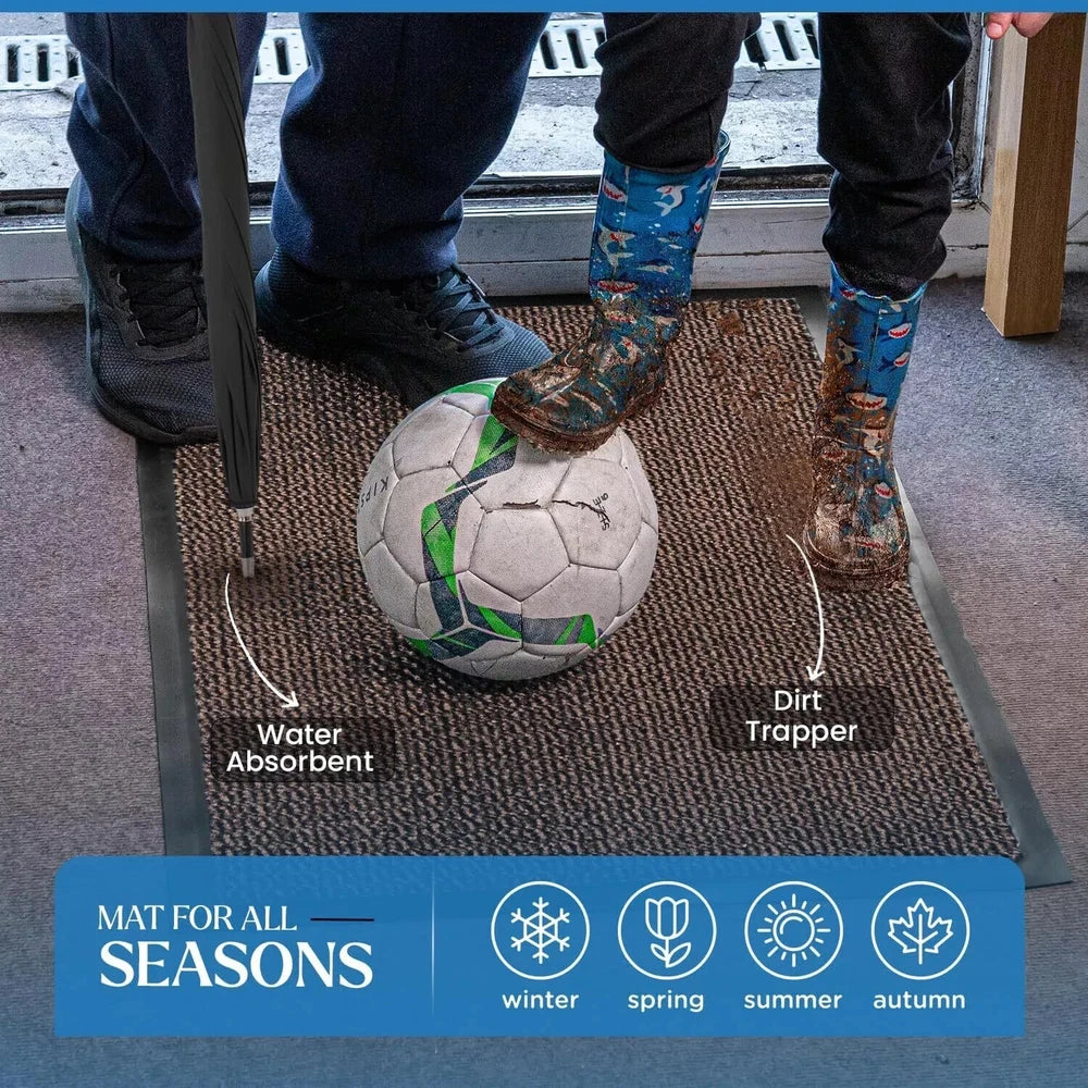 Door Mat Heavy Duty Barrier Rubber Entrance Non-Slip Floor Rugs Kitchen Runner