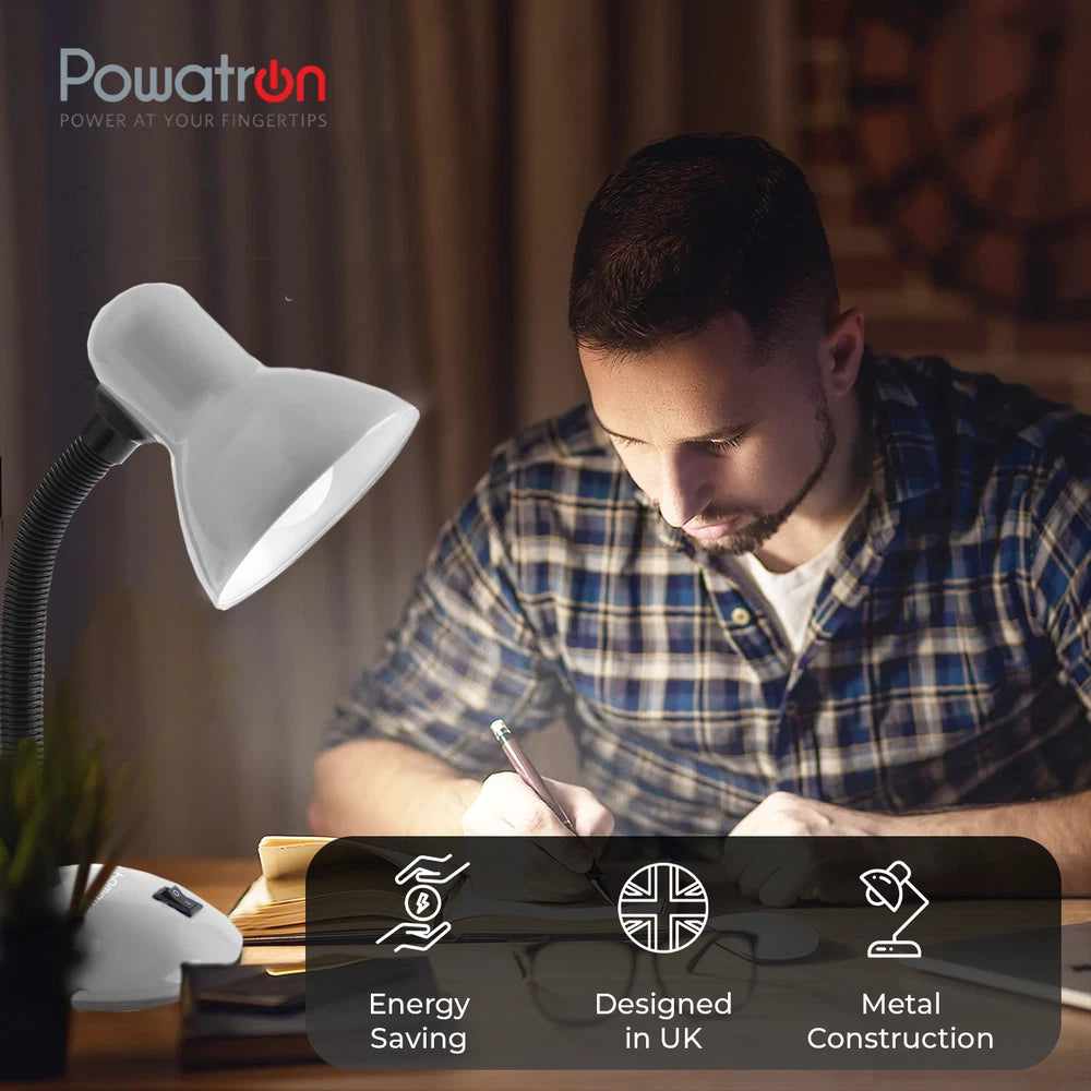 Desk Lamp Neck Table Flexi Desk Reading Lamp With Bulb Home Office Study Light