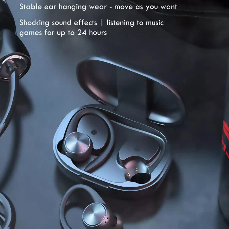 TWS Wireless Headphones Bluetooth Earbuds Ear Hook Running Bass Sports Earphones