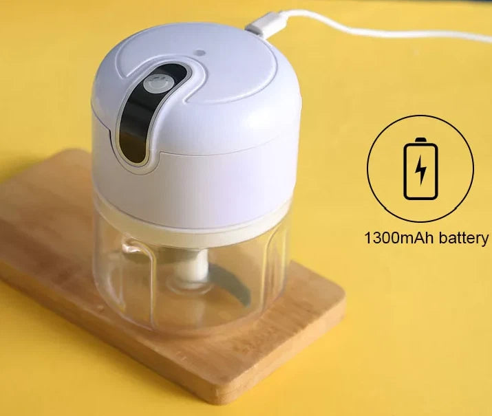 Portable Mini Food Chopper Blender Processor - 250ML - Wireless - USB - 3 Blades