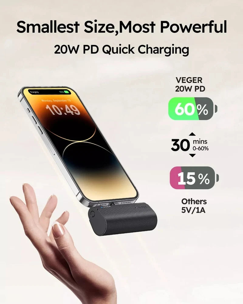 9000000mAh Mini Power Bank 20W Fast Charging Portable Charger For iPhone/Android