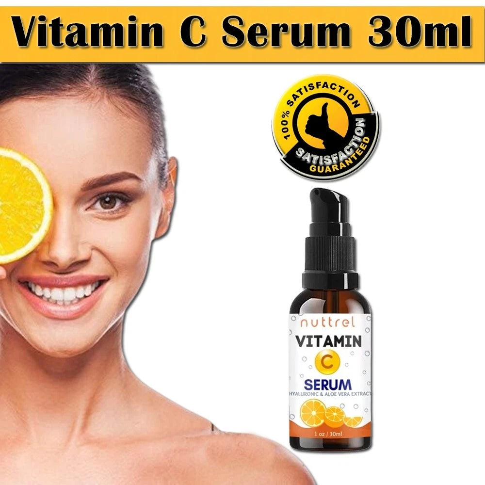 Vitamin C Serum for Face with Hyaluronic Acid Vitamin E Best Skin Anti-Aging 1oz