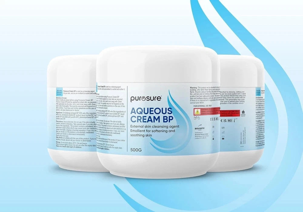 Purosure Aqueous Moisturizing Cream 500ml Relief From Dry Skin Fragrance Free