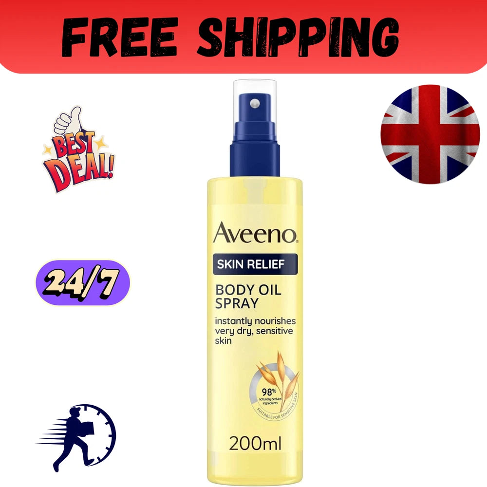 Aveeno Daily Moisturising Body Cleansing Oil (1x 200ml) Nourishing Shower Oil UK