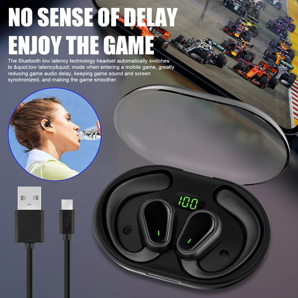 TWS Wireless Bluetooth Headphones Earphones Earbuds Ear-hook For iPhone Samsung