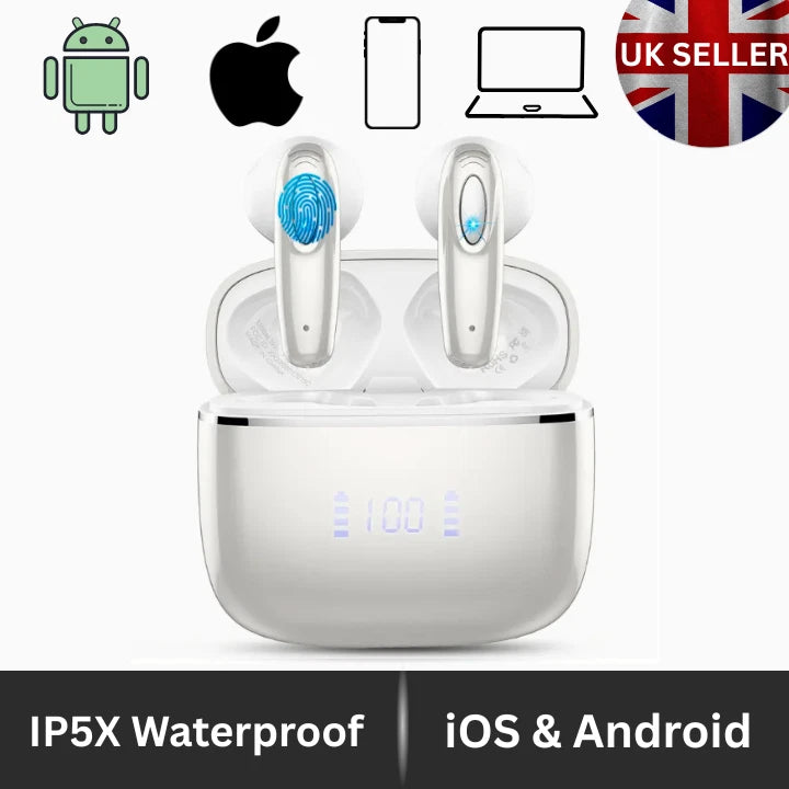 TWS Wireless Earbuds Bluetooth 5.3 Earphones For iPhone & Android