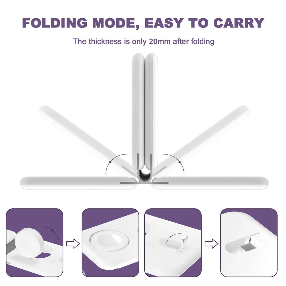 3in1 Wireless Charger Dock Charging Station For Apple Watch iPhone 16 15 14 13 X