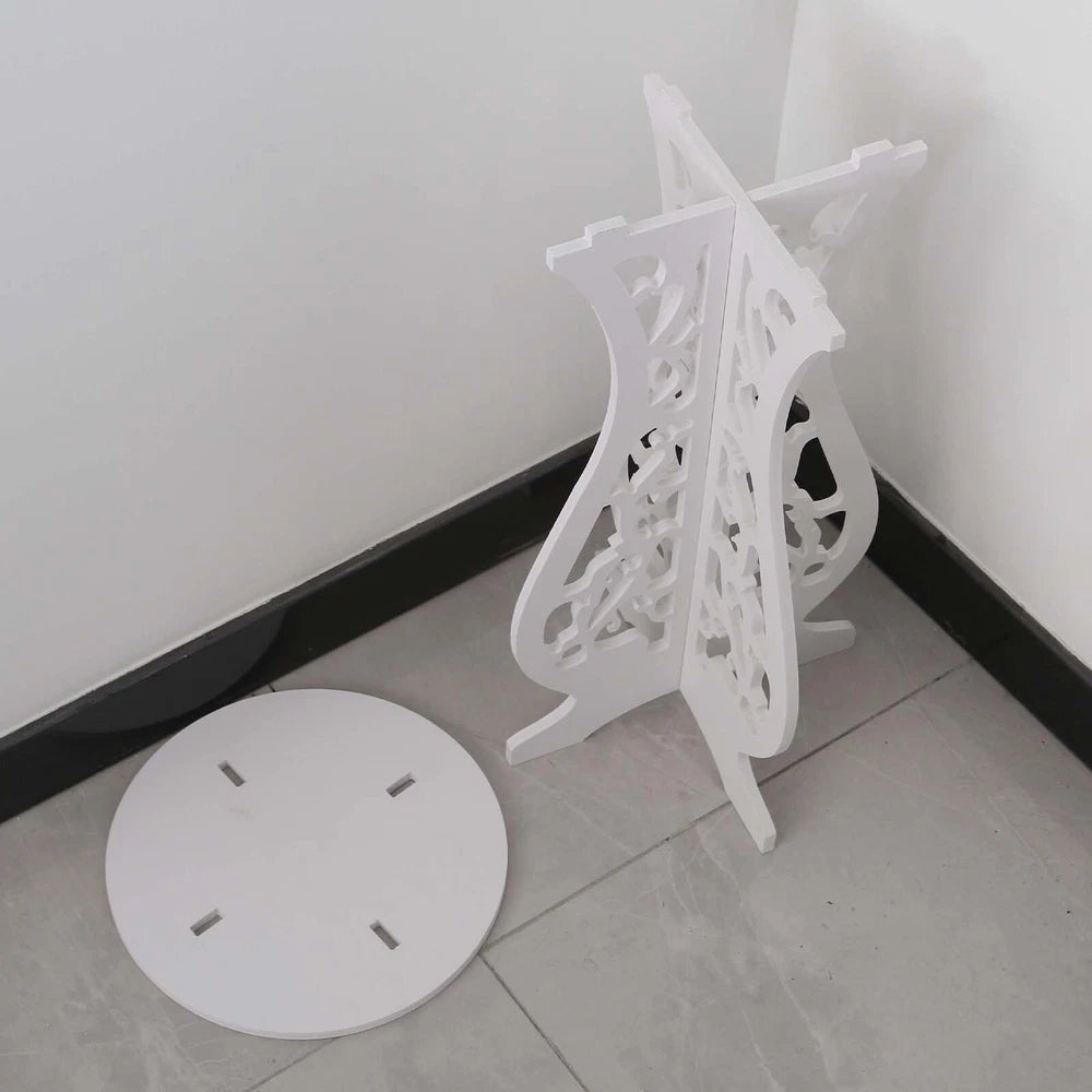 Small Wooden Round Side Table Beside Tea Coffee Lamp Plant Rack Stand Home Decor