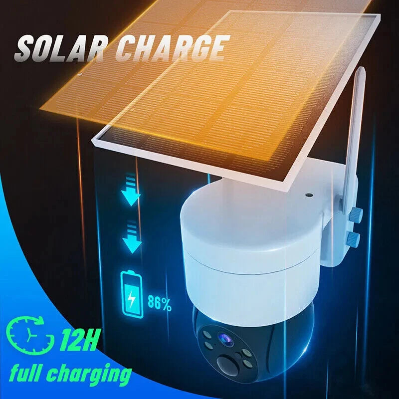Solar Security IP Camera Battery Powered Outdoor Wireless WiFi CCTV PTZ Camera