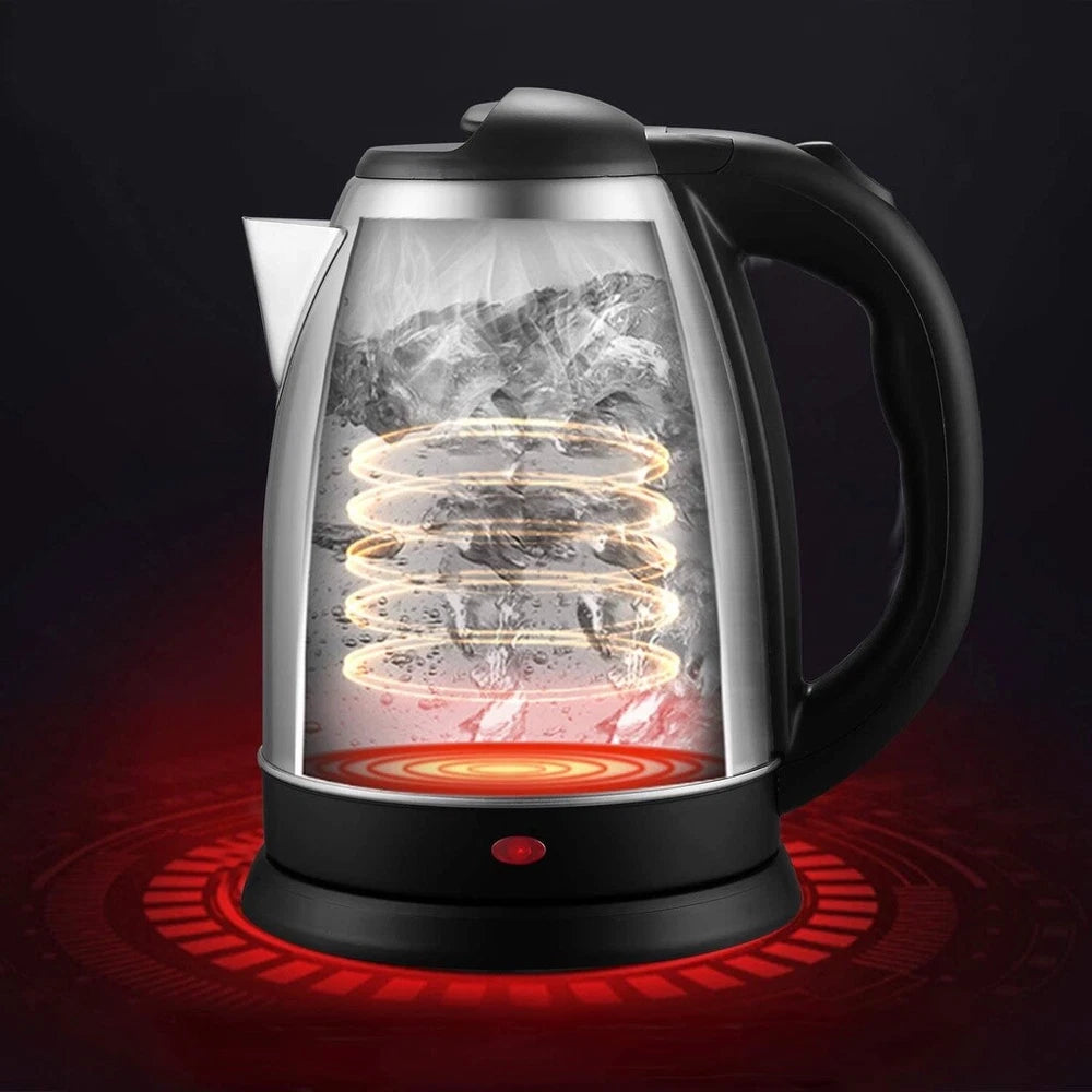 Electric Kettle Stainless Steel Cordless Jug 1.8L Overheat Protection 1500W UK