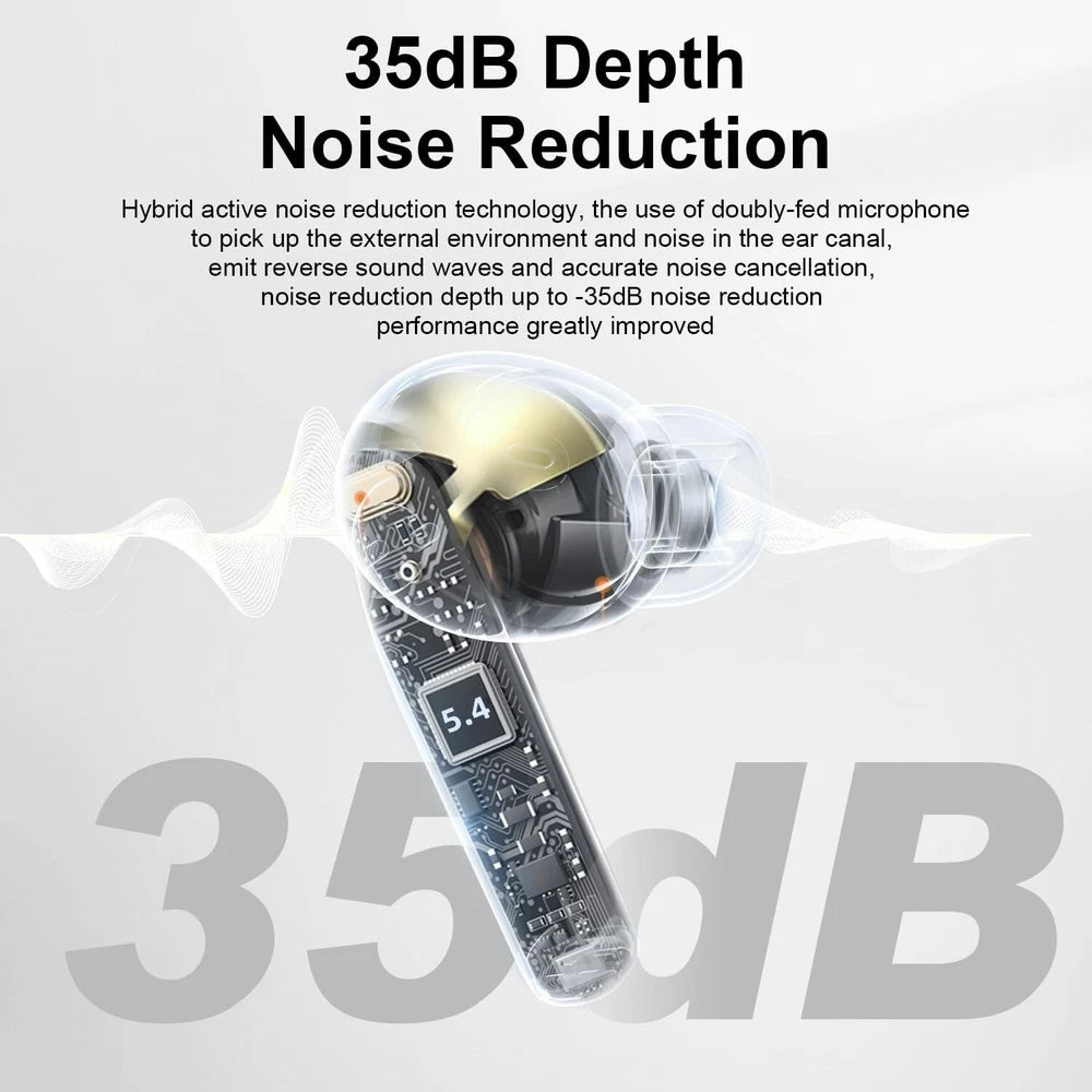 TWS Wireless Earbuds Touchscreen Bluetooth 5.4 Earphones For iPhone & Android