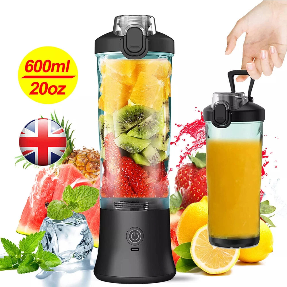 600ML Portable Blender Personal Blender for Shakes Smoothie Maker Fruit Juicer