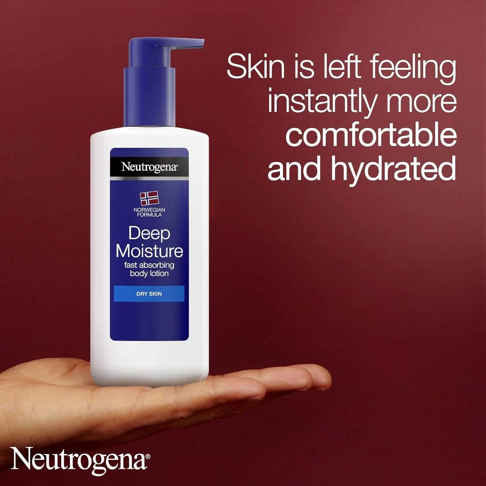 Neutrogena Norwegian Formula Deep Moisture Fast Absorbing Lotion 250ml Pack of 2