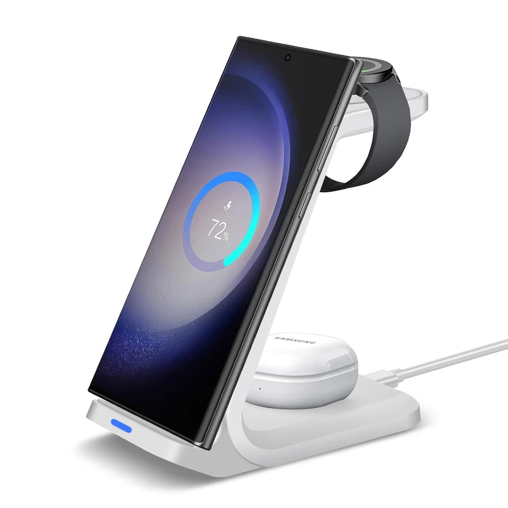 Wireless Charger Dock 3in1 Charging Station For Samsung Galaxy Watch 6/5 S24 S23