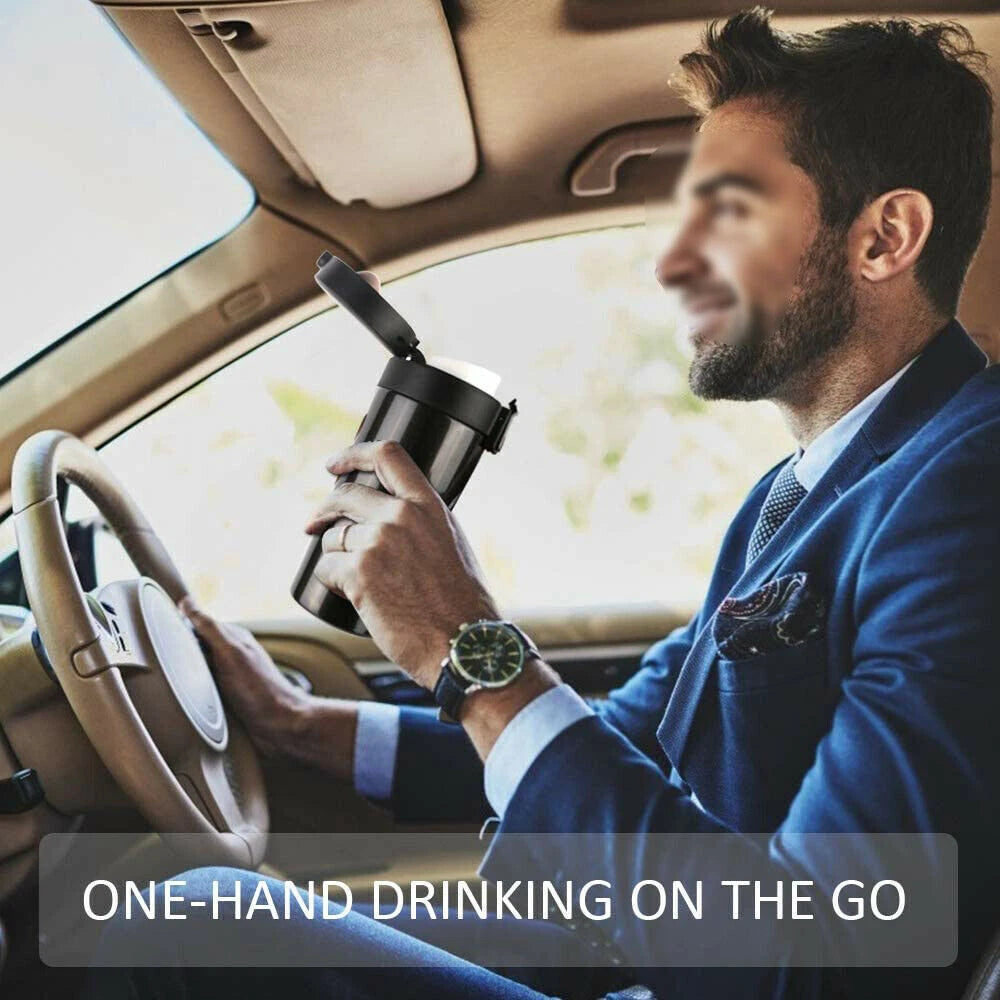 NEW Insulated Travel Coffee Mug Cup Thermal Stainless Steel Flask Vacuum Thermos