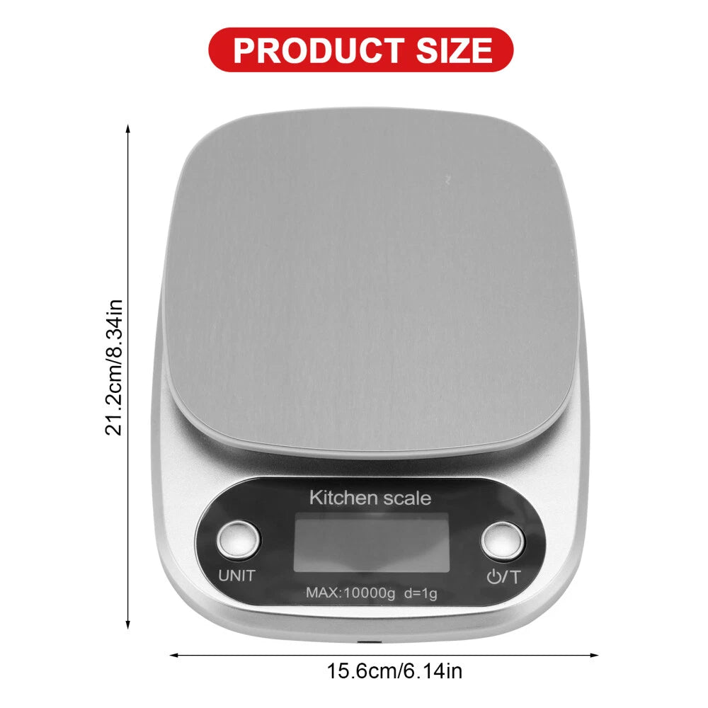 10KG Kitchen Scales Digital Electronic LCD Cooking Baking Food Weighing Scale