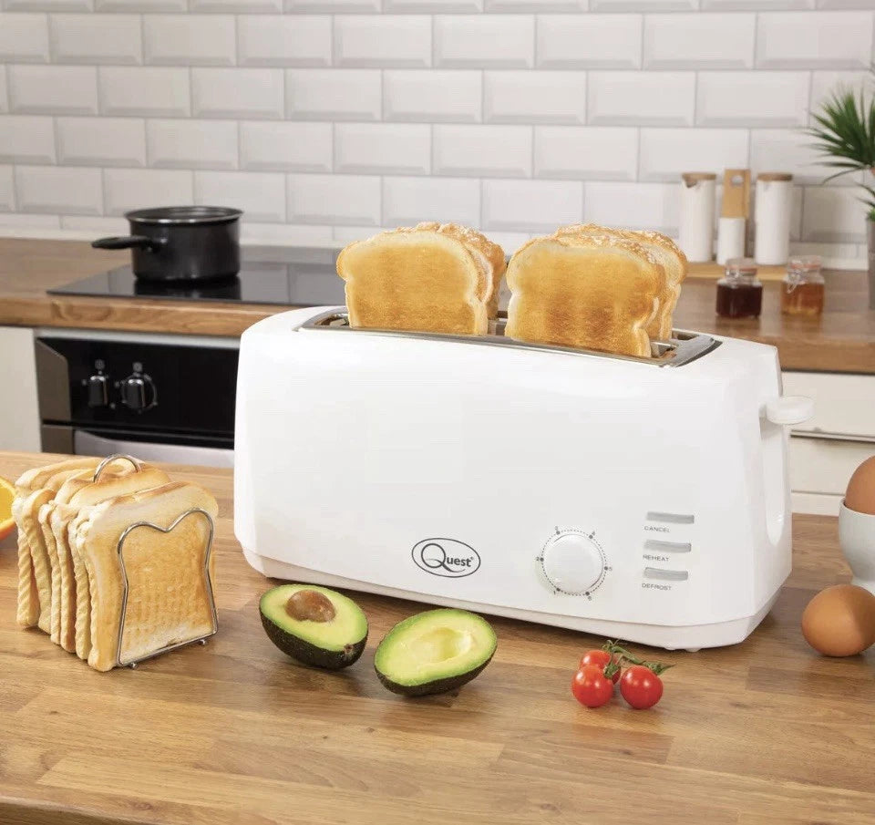 Quest 4-Slice Toasters with Extra Wide Slots / Variable Browning Control, 1400W
