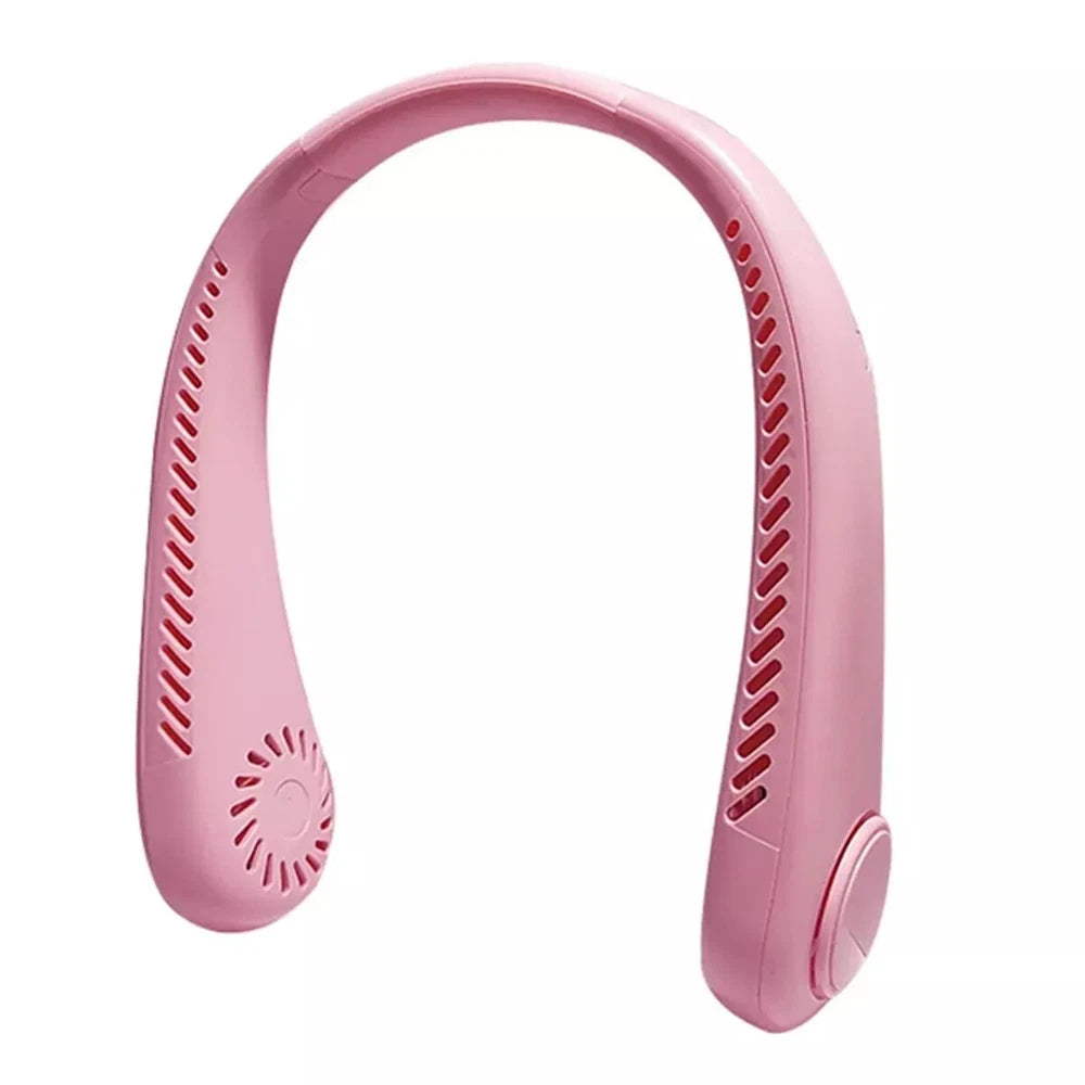 Portable Neck Mini Fan Lazy Neck Hanging USB Rechargeable Air Cooler Fan UK