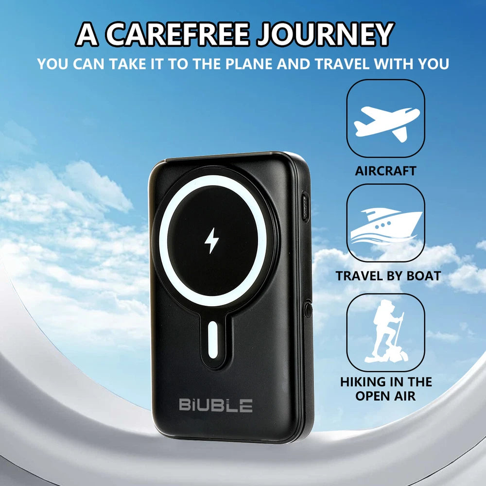 9000000mAh Power Bank Magsafe Magnetic USB Fast Charger Battery Pack  for Phone