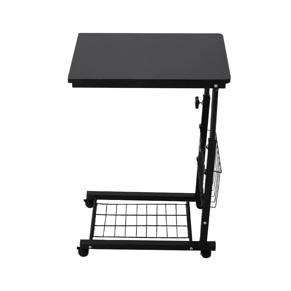 C-Shaped Movable Table Sofa Tea Desk Over Bed Side Tables Laptop Stand Workbench