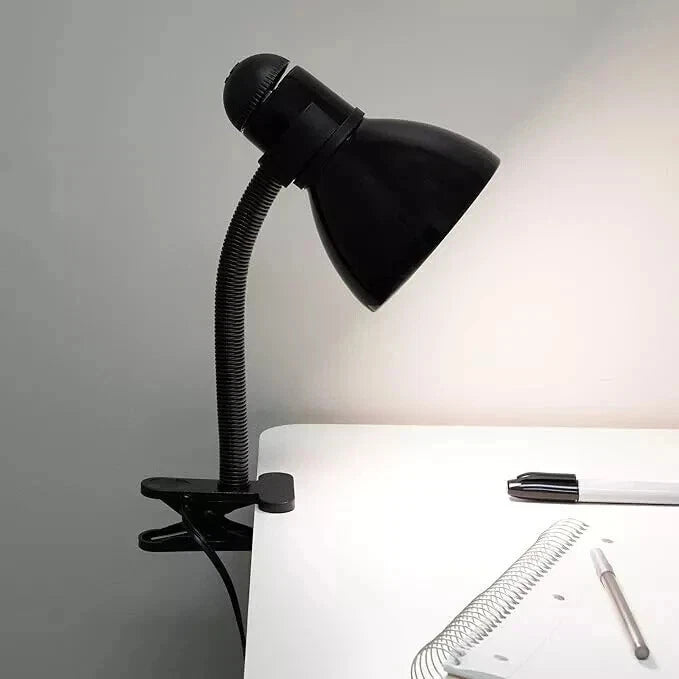 Adjustable Desk Clamp Lamp Bed Study Reading Light Clip On Table Lamp Black