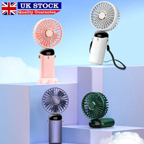 USB Rechargeable Mini Hand-held Fan Portable Folding Desk Fan Cooler Cooling