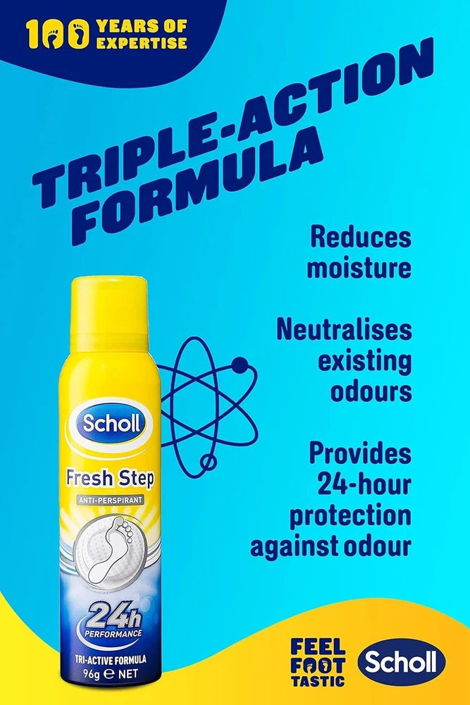 Scholl Antifungal & Antiperspirant Shoe Spray Disinfectant Fresh Athlete's Foot