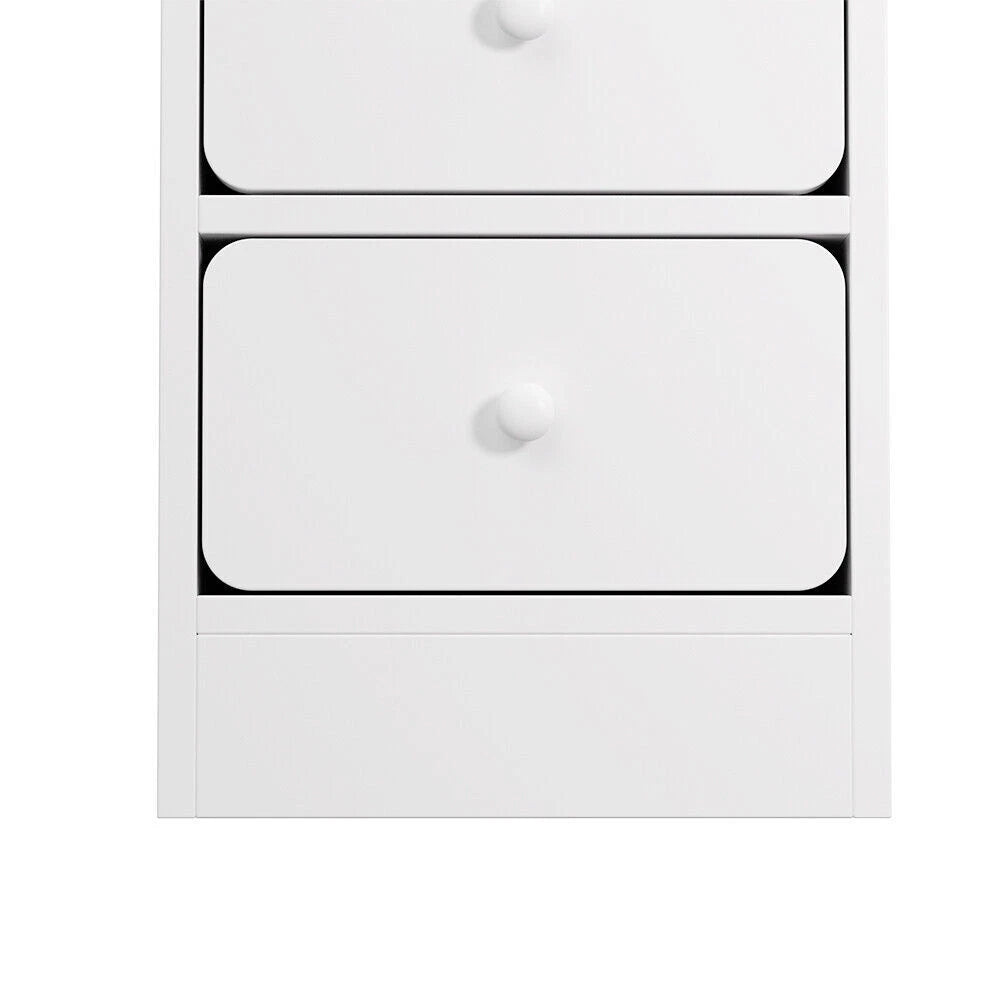 3 Drawers Wooden Bedroom Bedside Cabinet Furniture Storage Nightstand Side Table