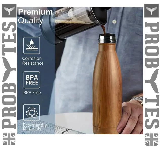 Stainless Steel Water Bottle Double Walled Vacuum Insulated Thermal Flask Sports