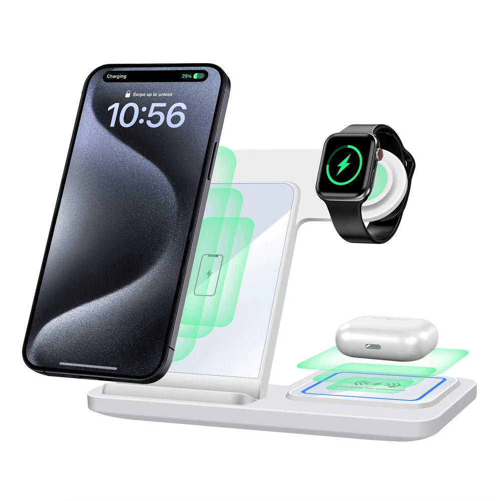 3in1 Wireless Charger Dock Charging Stand For Apple Watch Ultra 9 8 iPhone 16 15