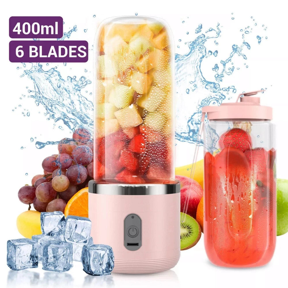 400ml Portable USB Rechargeable Juicer Cup Electric Mixer Blender Smoothie Maker