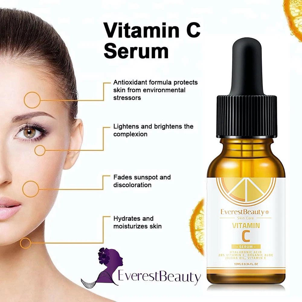 3xVitamin C serum with Hyaluronic Acid Suitable for Anti Ageing/Wrinkle Face