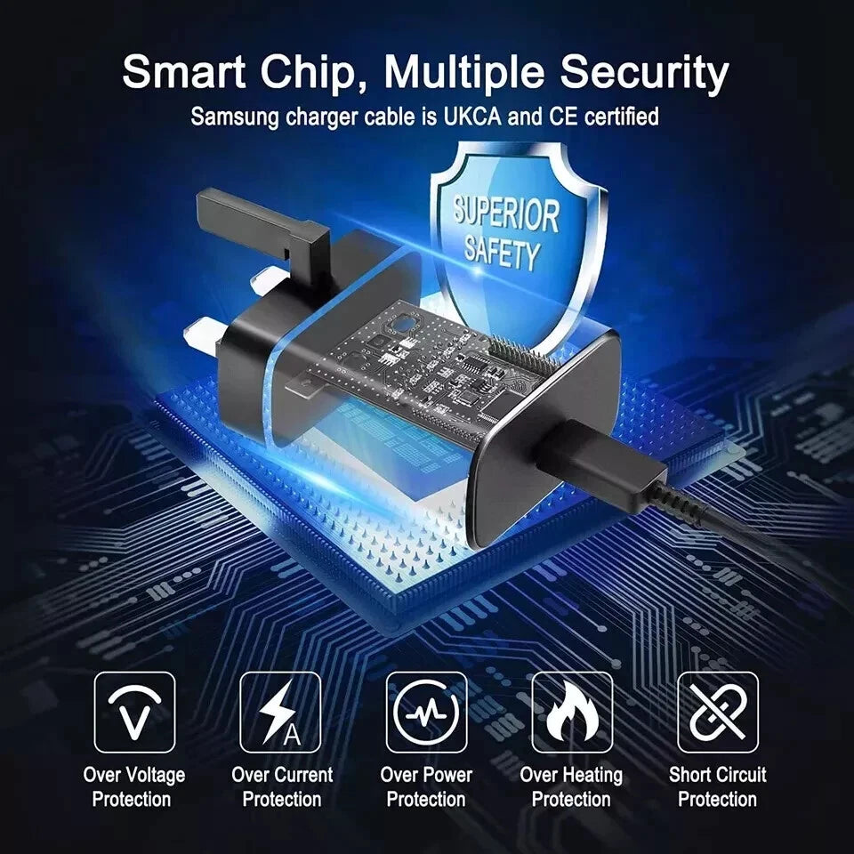 45W Super Fast Charger Adapter Plug USB-C Type C For Samsung and Iphone UK