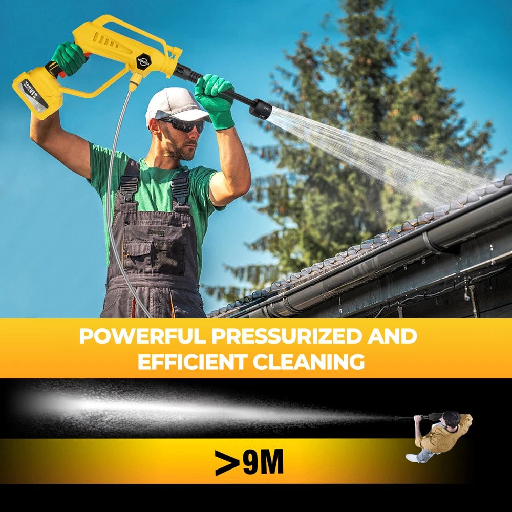 2 Battery Brushless Cordless Car High Pressure Washer Jet Water Wash Cleaner Gun