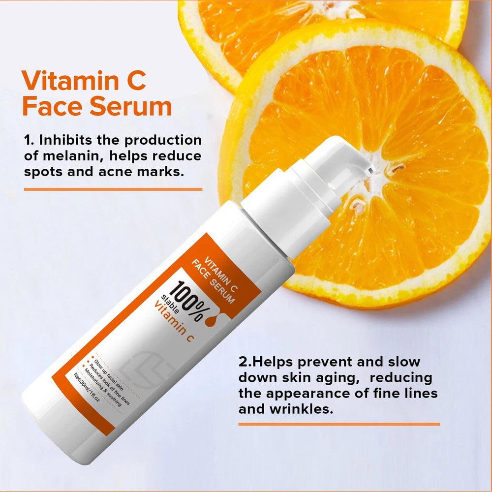 ADVANCED VITAMIN C SERUM Powerful Anti-Aging collagen-Boost Face Serum Day Night