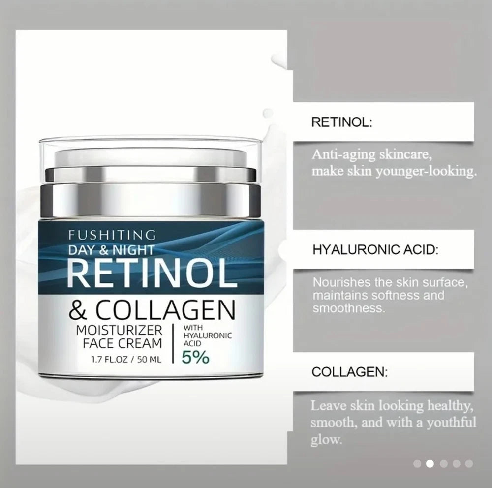 Retinol Collagen for Face with 5%Hyaluronic Acid, Face Cream With Collagen Cream