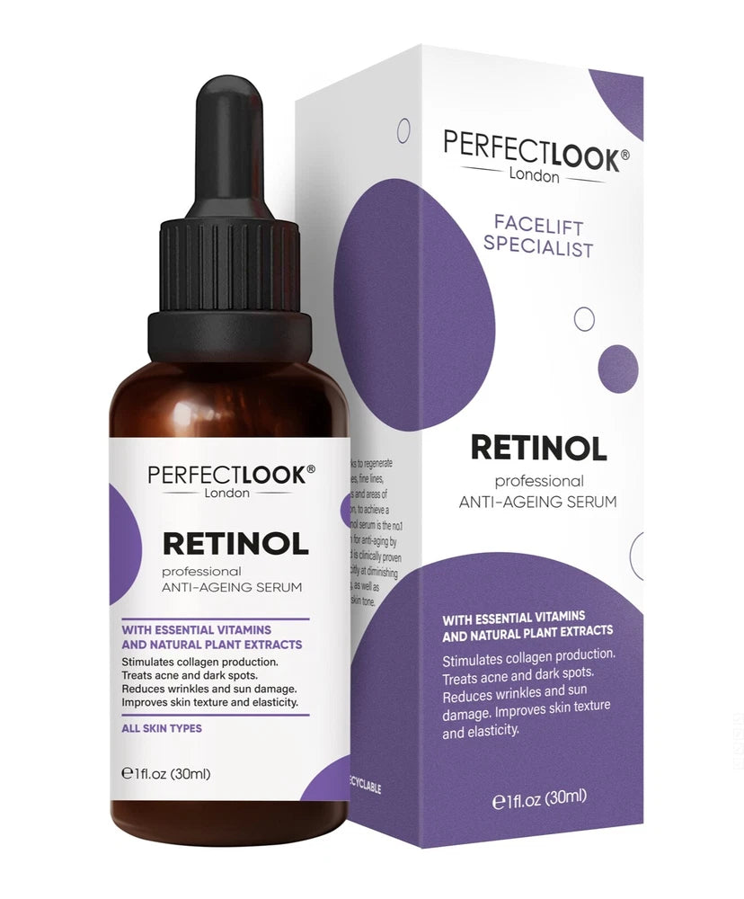 Pure Retinol Serum 0.25% with Hyaluronic Acid, Vitamin E & Natural Ingredients