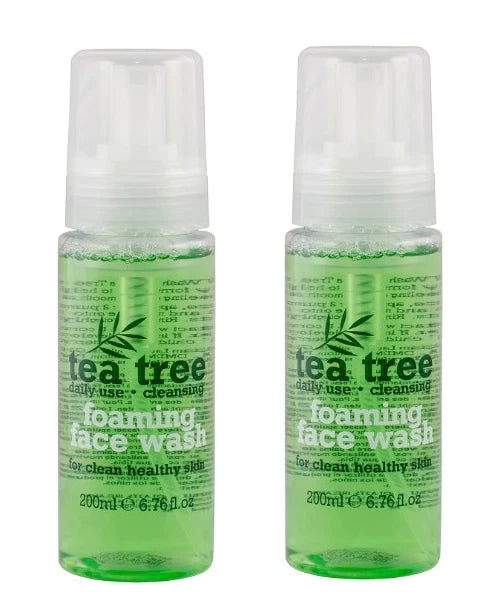 2 x Tea Tree Foaming Face Wash Daily Use for Healthy Clean Skin 200ml