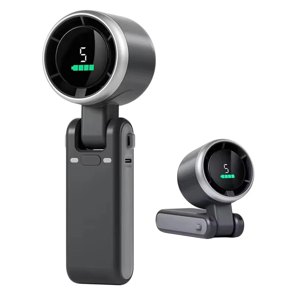 USB Rechargeable Mini Hand-Held Fan Portable Folding Desk Fan Cooler Cooling UK