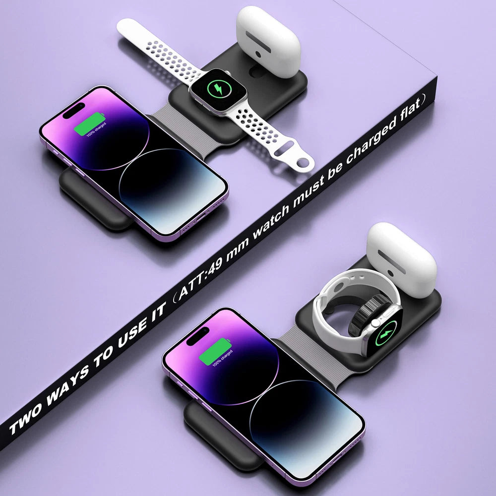 3in1 Wireless Charger Dock Charging Station For Apple Watch iPhone 16 15 14 13 X